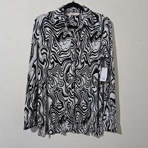 Intempo Relaxed Accordion Shirt NWT